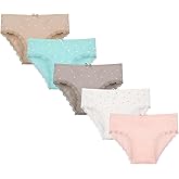 Donella Girls' Soft Cotton Underwear - Kids Bikini Brief Panties for Girls and Toddlers 5-Pack, Age: 2-15