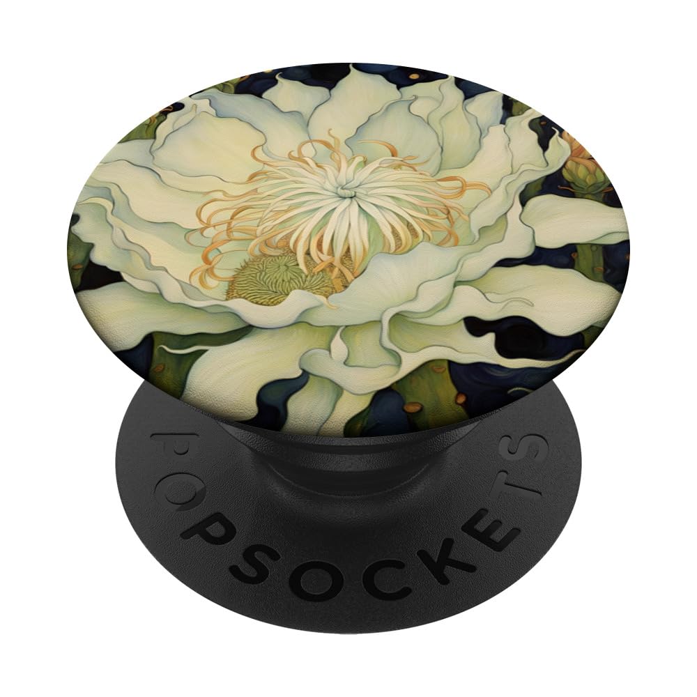 Cereus Night Blooming Cactus Flower Gorgeous Exotic Blooms PopSockets Swappable PopGrip