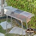Party Griller 32â€ Stainless Steel Charcoal Grill â€“ Portable BBQ Grill, Yakitori Grill, Kebab Grill, Satay Grill. Makes Juicy Shish Kebab, Shashlik, Spiedini on the Skewer