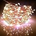 Qualizzi Starry Lights with Remote Control/Dimmable (33 Feet). Very Pretty Bright Fairy Light Effects on Led Copper Wire String Lightings.