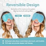 NEWGO Cooling Eye Mask Gel Hot Cold Therapy 2 Pack Light Blue view 3