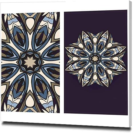 Amazon カラフルなヘナデザイン アートパネル おしゃれポスター モダン インテリア絵画 壁掛け キャンバス絵画 絵 パネル ポスター おしゃれ アートボード 50x50cmお祝いチラシの背景ベクトルイラスト ウォールステッカー オンライン通販