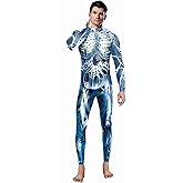 Sipumia Unisex Cosplay Halloween Bodysuit 3D Printed Party Skinny Catsuit Costume Outfit