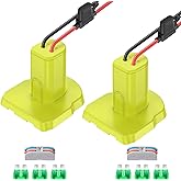 2 Packs Power Wheel Adapter for Ryobi 18V Battery Adapter Power Wheel Battery Conversion Kit with Fuses & Wire Terminals, 12AWG Wire, Power Connector for DIY Ride On Truck, RC Car Toys and Robotics