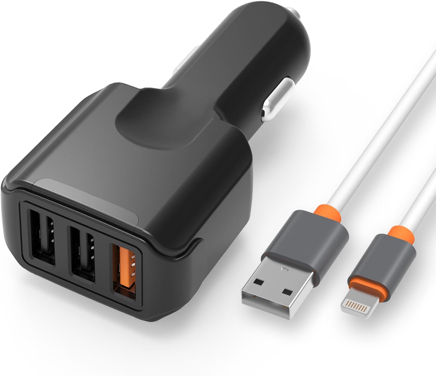 ALZN 7-Port USB 3.0 Data Hub Super Speed Multiple Devices with Switches Multi Port,1.75ft USB 3.0 Data Cable for PC Laptop Computer, LED Power Indicator (Green)