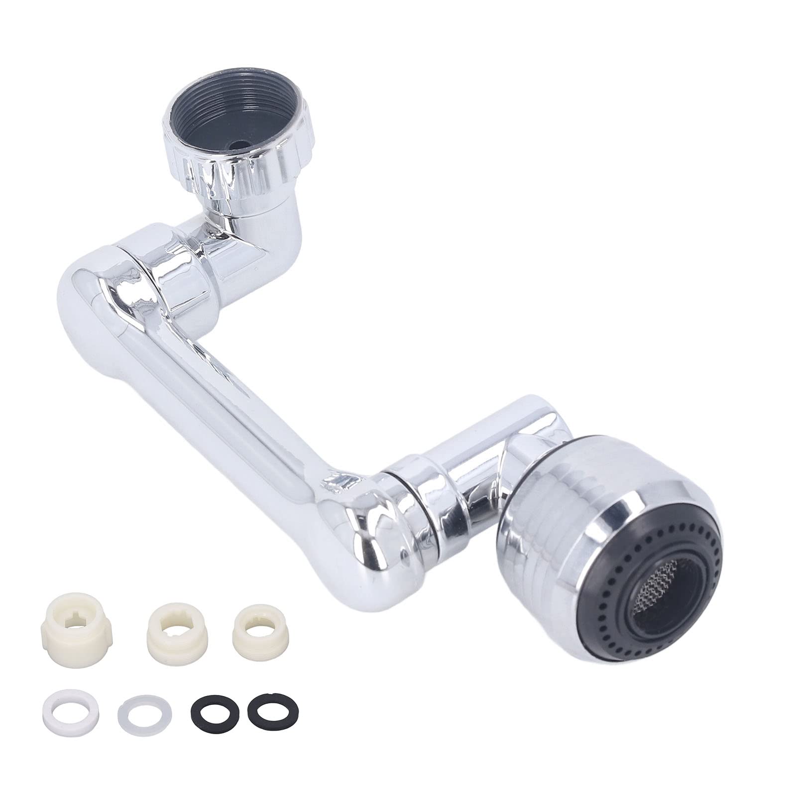 Photo 1 of 1080 Degree Swivel Faucet Extender, ABS Sink Filter Extender for Bathroom Sink Face Wash Attachment with 3 Ports, Soft Bubble, and Easy Water Access