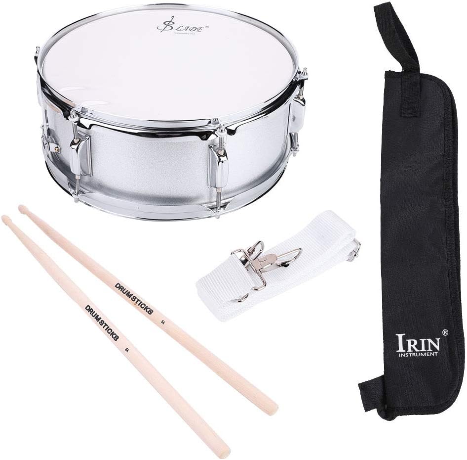 Snare Drum with Drumsticks and Strap, 15.7 Inch Snare Drum, Sticks and