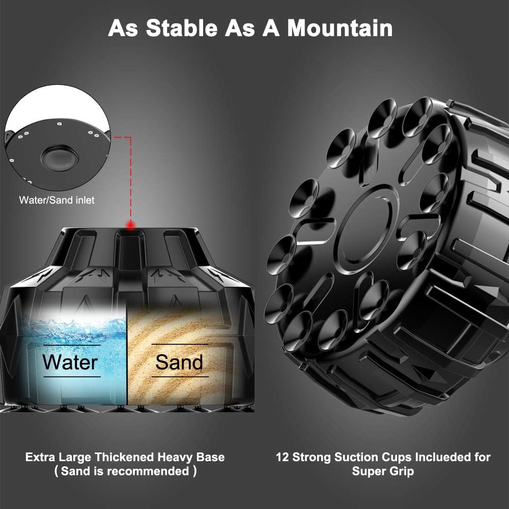 PEXMOR Freestanding Punching Bag Heavy Solid Boxing Bag with Suction Cup Armor Base & Noise Vibration Absorption Device for Adult Youth - Men Stand Kickboxing Bags Kick Punch Bag | Black : Sports & Outdoors