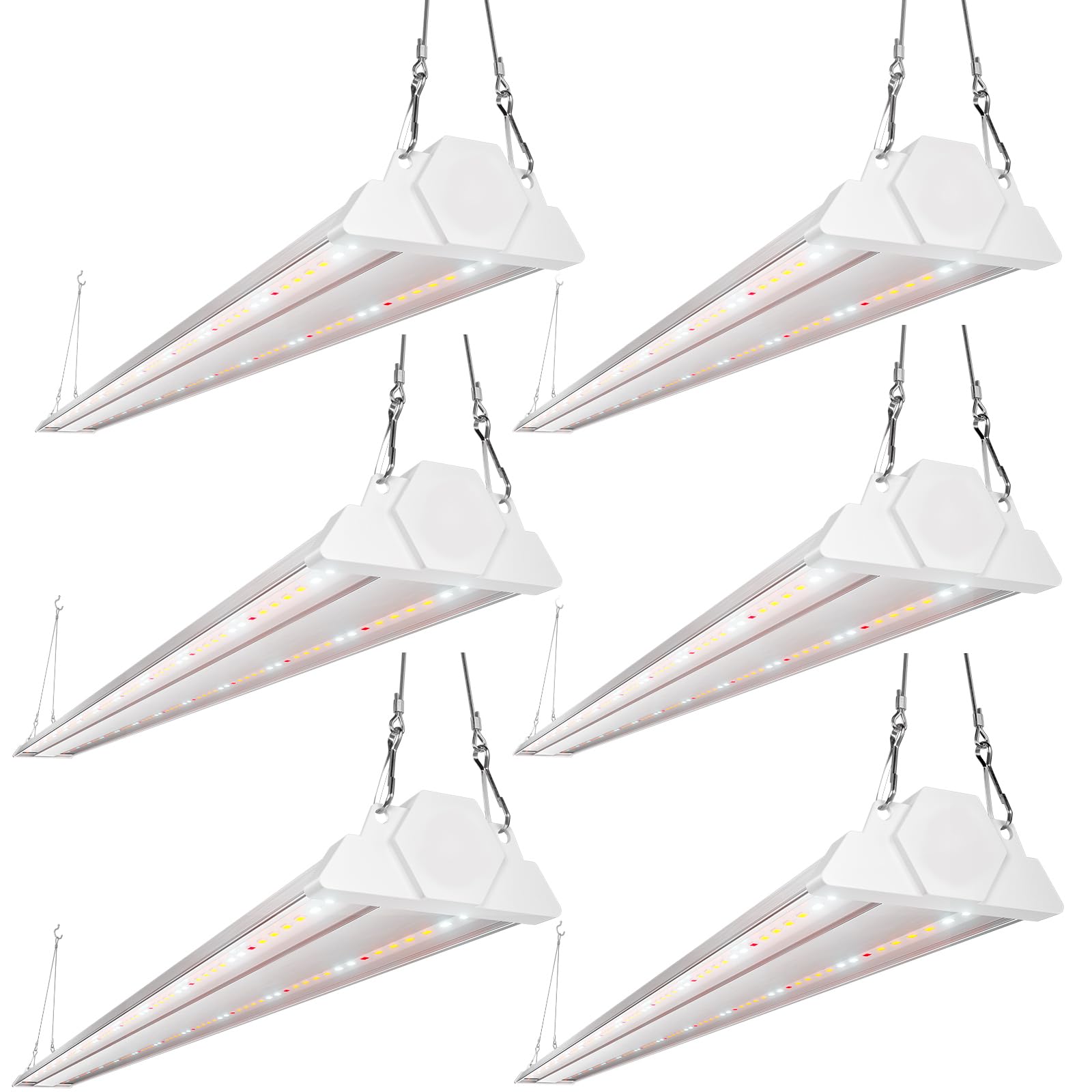 Photo 1 of (4/10/2026 ***FINAL SALE/NO RETURN, SOLD AS PARTS***)
FREELICHT 6 Pack 4ft LED Grow Light, 60W (350W Equivalent), Sunlike Full Spectrum Integrated Plant Light for Hydroponic Indoor Plant Succulent Seedling Veg and Flower, Plug in with On/Off Switch