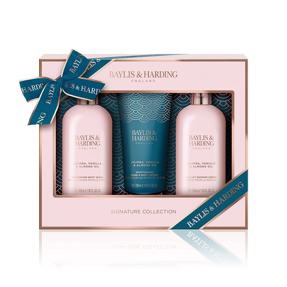 Baylis & Harding Jojoba, Vanilla & Almond Oil Luxury Bathing Essentials Gift Set - Vegan Friendly