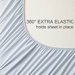 YIYEA Fitted Sheet with Pillowcase, Premium 1800