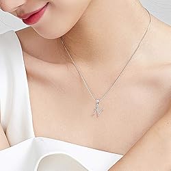 Aurora Tears Letter N Necklace Initial 925 Sterling