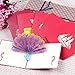 Pop Up Card, 5 Pack 3D Greetings Card,Happy New Year Birthday Anniversaries Card for Family,Friend,Kids, Mother，Thank You Handmade Appreciation Gifts (5 Pack Flower card)