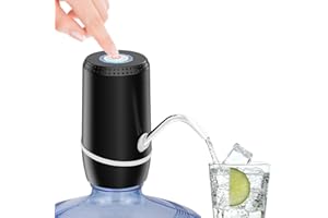 SMIRIT 5 Gallon Water Dispenser, Electric Drinking Water Pump Automatic Portable Water Jug Pump for 5 Gallon Bottle - Black