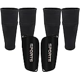 Kids Youth Soccer Shin Guards with Sleeves Slip in Soccer Shin Pads for Boys Girls Ages 3–15 Protective Gear for Football & Training 3Set