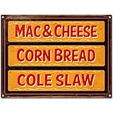 BBQ Cornbread Slaw Mac n Cheese Barbecue Sign 16 x 12