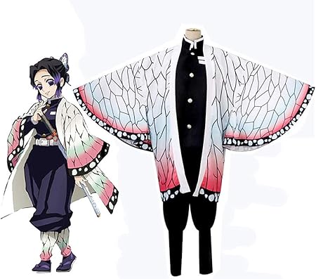 Amazon Wovte 鬼滅の刃 6点セット 子供用 子供服と大人服 胡蝶しのぶ こちょう しのぶ コスプレ衣装 キッズ Kids Cosplay 男女兼用 コスチューム アニメ 誕生日 プレゼント 文化祭 ハロウイーン パーティー 変装 仮装 こどもの日 胡蝶 しのぶ M キッズ