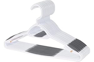 Neatfreak Set of 12 Deluxe Non Slip Clothes Hangers - Space Saving Design for Jackets, Pants, Shirts, 360 Degree Swivel Neck, Soft Grip Bars, Produced in North America