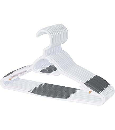 Amazon.com: Honey-Can-Do HNG-01523 White Plastic Hangers 15-ct