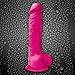 Ns Novelties Colours Pleasures Silicone 8 Inch Dildo with Suction Cup, Electric Pink