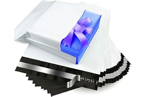 Axidou Ultrathick Poly Mailers 6x9"|9x12"|10x13"|12x15.5"|14.5x19"|19x24"|24x24" 50|100|200|500|1000 Pack Self Sealing Package Envelopes, Water Proof Self Seal Poly Bags (200, 12x15.5")