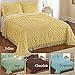 Collections Etc Calista Chenille Lightweight Bedspread with Fringe Border, Turquoise, Queen