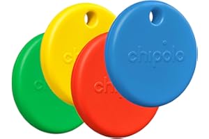 Chipolo POP Tracker Tag - Colorful, Compatible, Loud Bluetooth Tracker with Call Your Phone & Out of Range Alert, Works with 