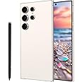 BDWJW C23 Ultra 5G Smartphone,6GB+256GB Fully Cell Phone for Android 13, 6.8" Unlocked Cell Phone, 6800mAh, 48MP+108MP Dual Camera/Dual(White)