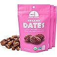 Mavuno Harvest Pitted Dates Dried Fruit Snacks | Organic Dried Dates | Healthy Snacks for Kids and Adults| Deglet Noor Dates | No Sugar Added, Vegan, Non GMO | Resealable 4 Ounce Bags, Pack of 3