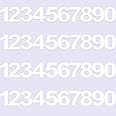 Zonon 40 Pcs 4 Sets Vinyl Mailbox Number Decals for Cars Waterproof Numbers Stickers Reflective Anti-Fading Vinyl Number Decals Pre-Spaced Signs for Mailbox Car Home(White,2 Inch)