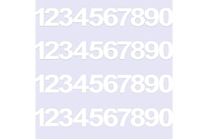 Zonon 40 Pcs 4 Set Vinyl Number Decal for Mailbox Car Waterproof Numbers Sticker Reflective Antifading Vinyl Number Decal Prespaced Sign for Door Truck Home Business Address(White,2 Inch)