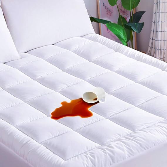 Ubauba King Waterproof Mattress Pad, Cotton Pillow Top