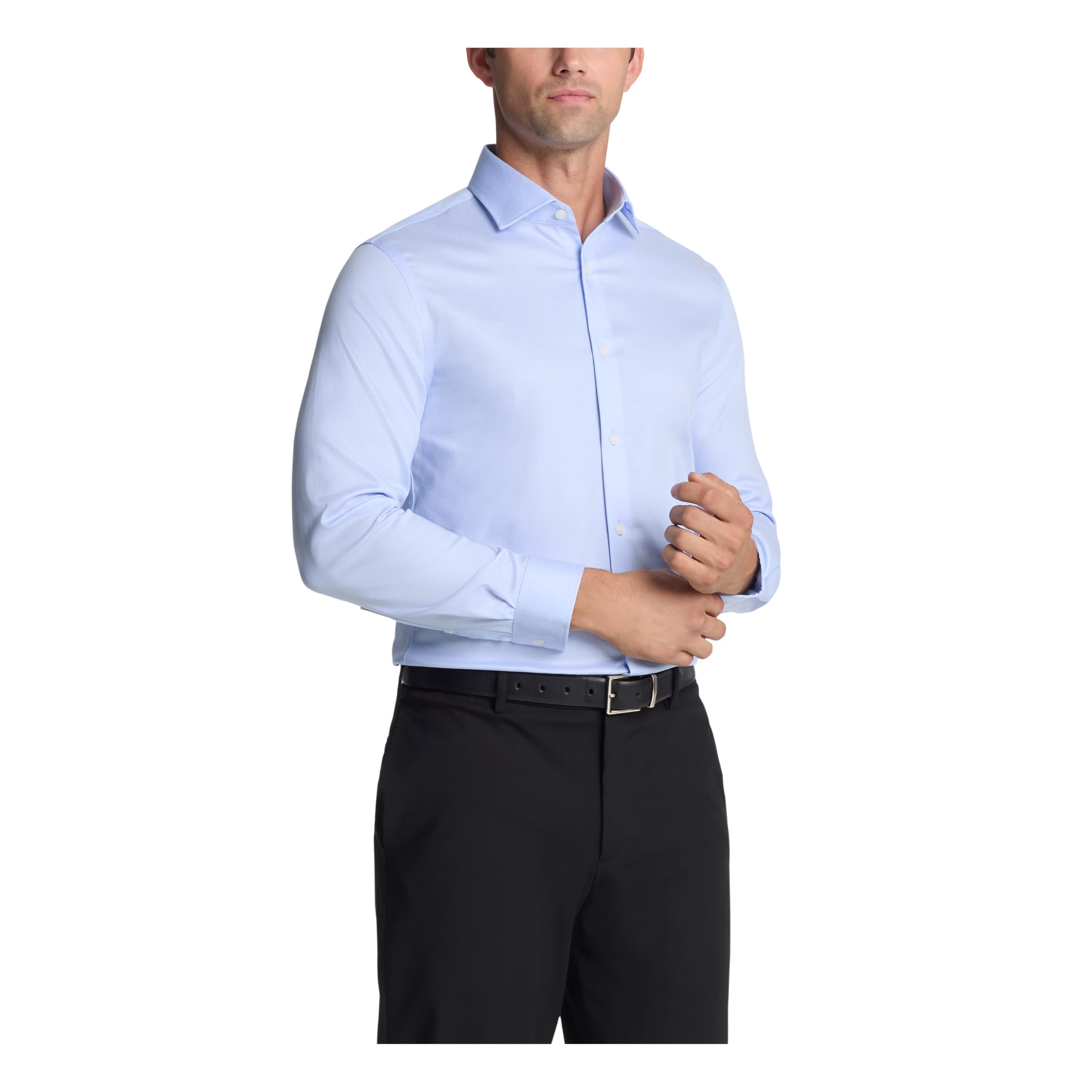 Michael Kors Men’s Dress Shirt Comfort Stretch Slim Fit, Powder Blue