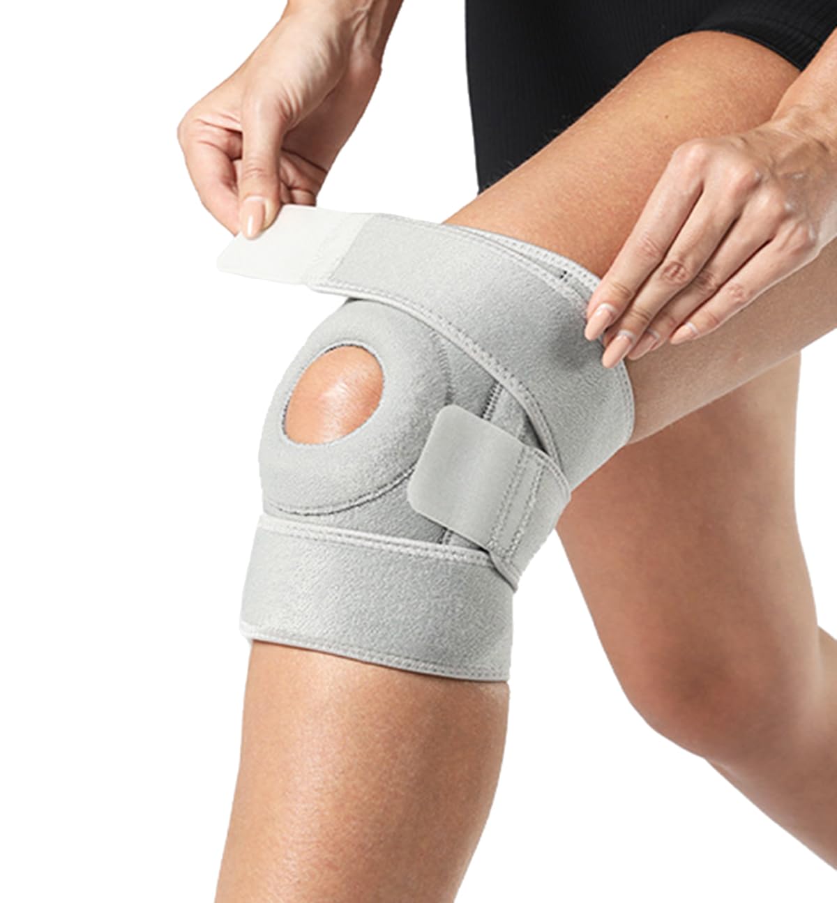 Photo 1 of Knee Braces for Knee Pain Knee Brace for Women Men, Patellar Tendon Support Strap, Knee Brace for Meniscus Tear Knee Compression Sleeve for Knee Pain (Gray)