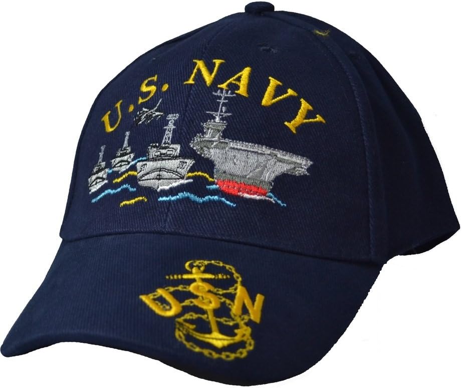 Eagle Emblems Men's US Navy Ship Fleet Embroidered Ball Cap