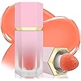 BEFIVECOK Liquid Blush for Cheeks, Soft Cream Blush with Cushion Applicator, Dewy Finish Matte Velvet Texture, High-Pigmented Blendable, Long-Wearing Blush Makeup | #06 CHEERY-Peachy Pink