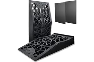 VACALLITY Low Profile Car Ramps for Oil Changes 2.4'' High Portable Ramp Special for Lower Cars and Trailer Tire Change, for Car Lift Vehicle Maintenance for Garage, Upgrade with Anti-Slip Rubber Pads