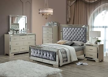 Worldwide Furniture Source Gem 6 Piece Bedroom Set Wood