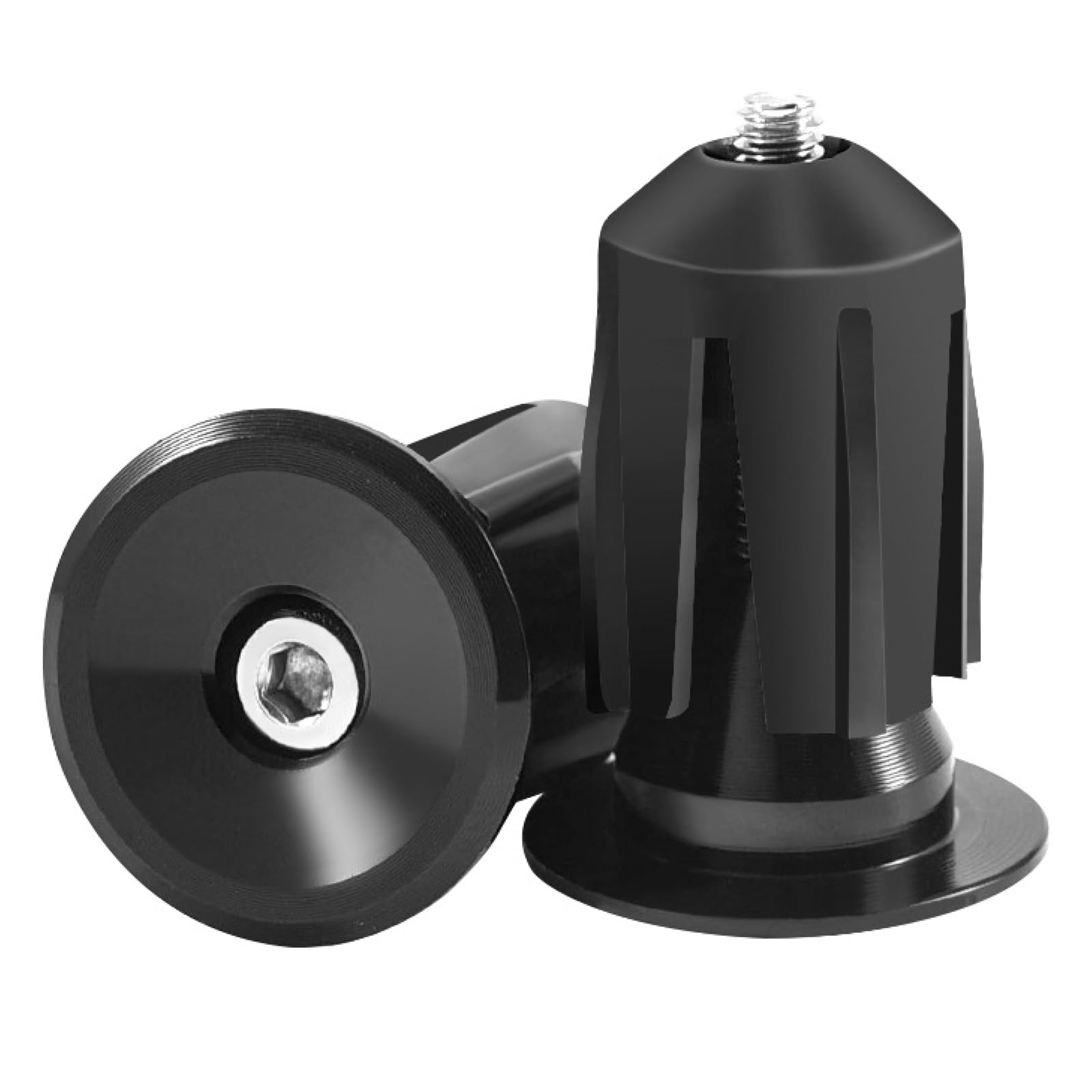 TRIWONDER Bar End Plugs Aluminum Bicycle Handlebar End Plugs Handlebar Caps for Most Mountain Bike Bicycle Road Bike (Black - 23.3mm)