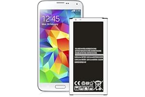 SHENMZ Galaxy S5 Battery, [Upgraded] 5200mAh Li-ion EB-BG900BBC Replacement Battery for Samsung Galaxy S5 AT&T G900A,G900F,G900H,G900R4,I9600,SM-G900V,SM-G900P,SM-G900T