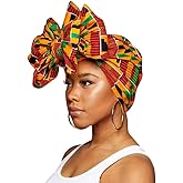 Ankara African Print Soft Headwraps Headband Long Hair Head Wrap Scarf Turban Tie Jersey Knit African head wraps