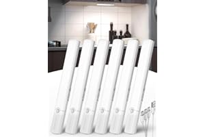 Goodea Under Cabinet Lighting, LED Motion Sensor Light Indoor, Wireless Rechargeable Battery Operated Under Cabinet Lights for Kitchen,Dimmble Closet Lights (6 Pack)