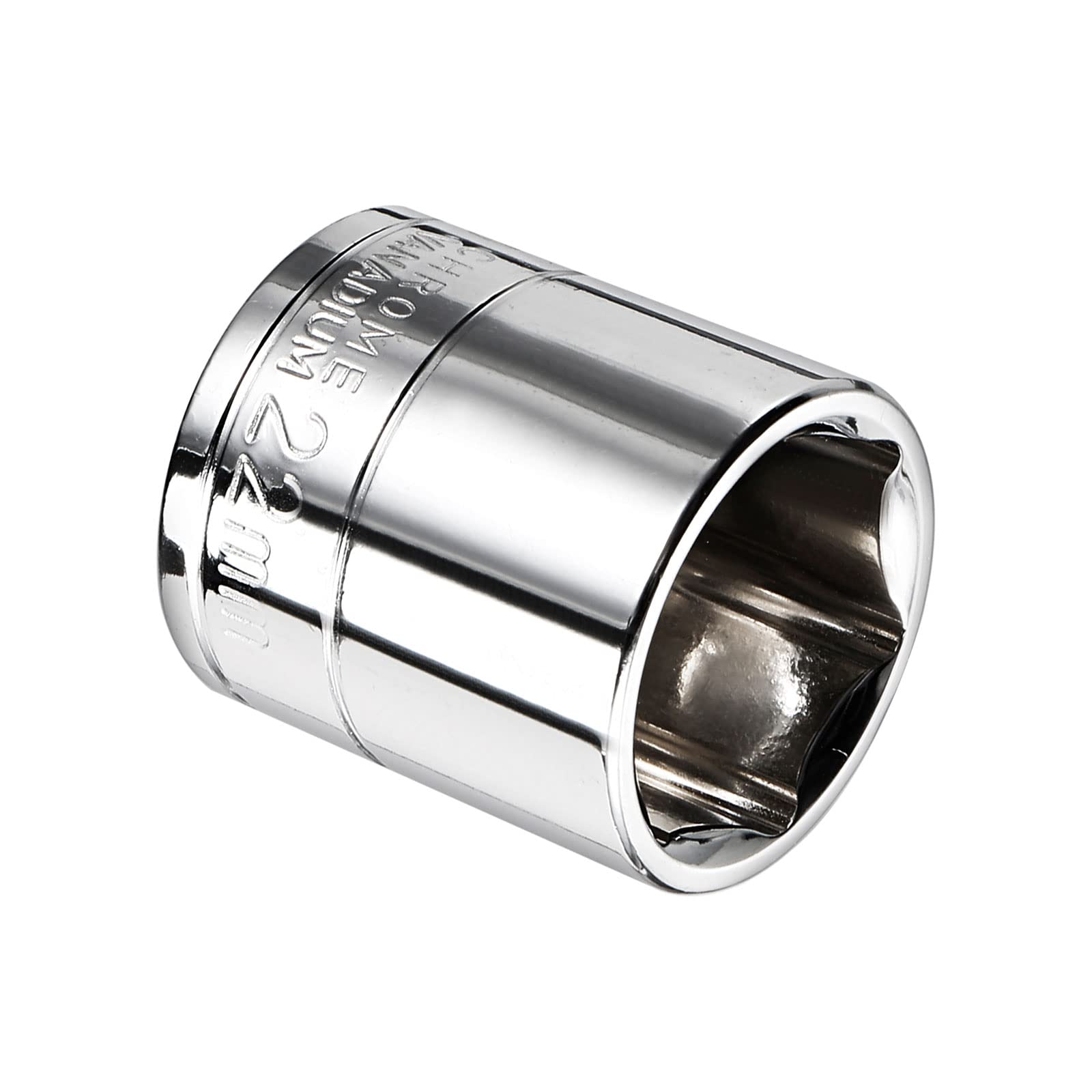 Kozelo 6 Point Shallow Socket - [3/8 Inch x 22mm] Square Drive for Car Mechanical Equipment Repair Use, CR-V Steel Metric Sizes — image 1