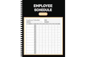 Employee Schedule Book: Simple Employees Timesheet Logbook Planner for Work Hours ( 105 Pages 8.5x11 Inches )