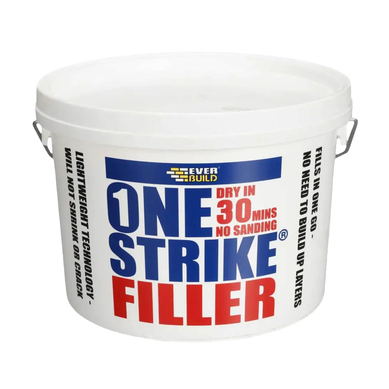 Sika – One Strike – Multi-Purpose Quick-Drying Filler – One-Time Application – White – 2.5 Litre