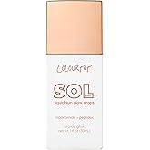 ColourPop Sol Liquid Sun Glow Drops - Buildable Face & Body Bronzer Drops - Glowy Summer Makeup Enriched with Niacinamide & Peptides for Radiant, Healthy-Looking Skin (1.11 oz)