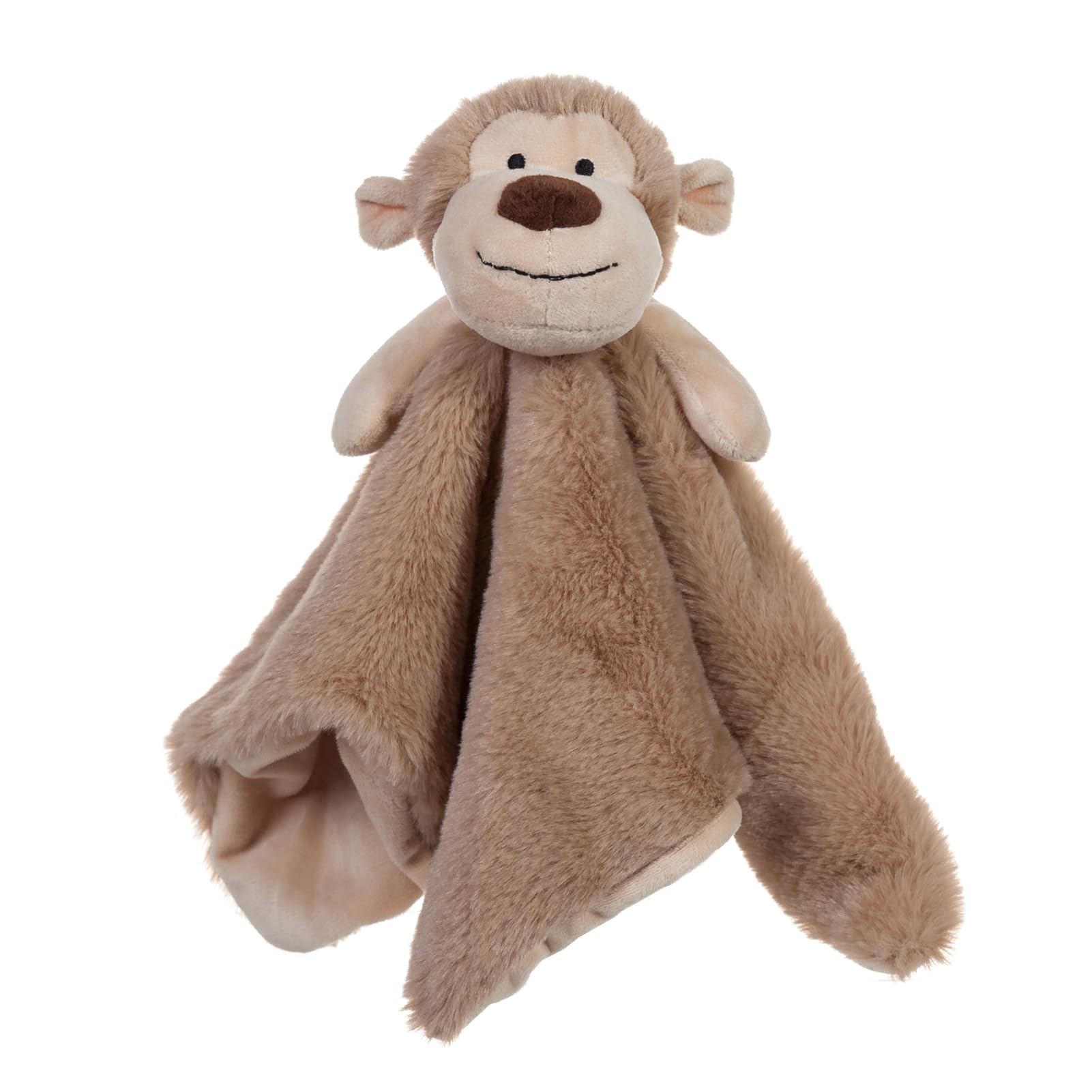 Apricot Lamb Stuffed Animals Monkey Security Blanket Infant Nursery Character Blanket Luxury Snuggler Plush Baby Lovey(Monkey)