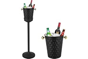 ExGizmo Champagne Bucket with Stand,5L Ice Bucket with Stand,Wine Chiller Bucket,Stainless Steel Champagne Stand for Wedding 