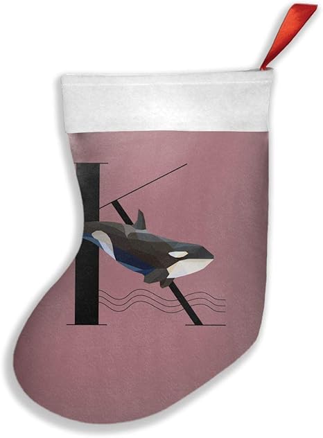 Amazon Co Jp Merlin Quintina 英語アルファベットシャチ クリスマスストッキング クリスマスデコレーション クロースストッキングギフト キャンディギフト クリスマス靴下 プレゼント袋 ホーム キッチン