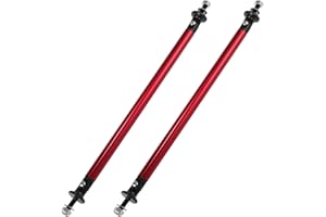 X AUTOHAUX 2pcs 200mm 7.87" Splitter Support Rods Adjustable Front Rear Bumper Lip Splitter Strut Rod Tie Support Bars Fit Most Vehicle Red